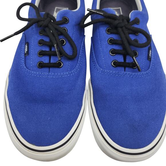 Vans Shoes Mens 12 Blue Gray White Era Low Tops Skater Skateboarding Preppy main image 5